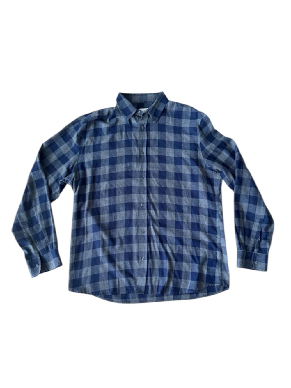 Marine Layer Mens XL Button Down Long Sleeve Shirt Collared Blue Plaid